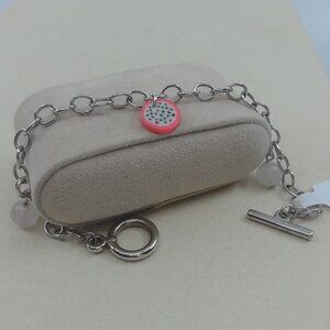 Vintage Silver Tone Charm Bracelet